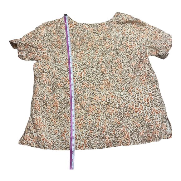 VTG Jaclyn Smith Short Sleeved Leopard Print Shirt Women’s Size Medium - Picture 5 of 8